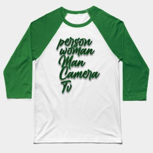 Person woman man camera tv Baseball T-Shirt